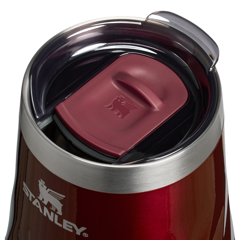 Stanley 1913 The Textured Reserve Wine Tumbler 11 OZ in Garnet Shine | Lid Detailed View