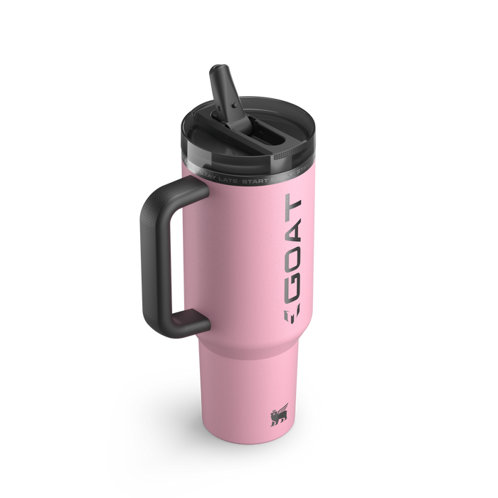 The Messi x Stanley Quencher ProTour Flip Straw Tumbler 40 OZ Cup In Messi GOAT Pink