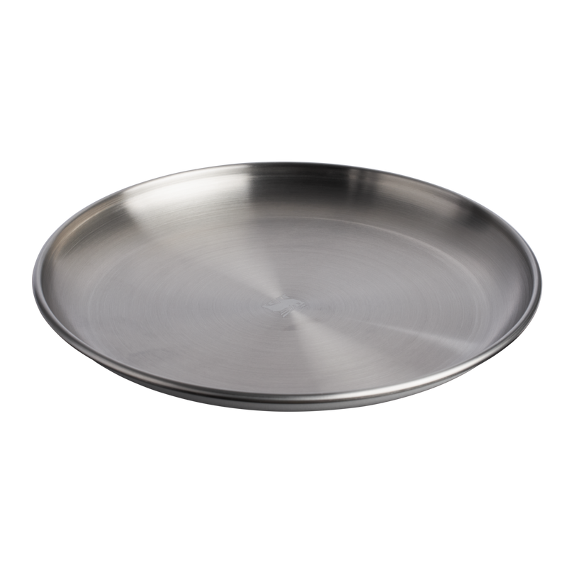Stanley 1913 The Wildfare Pro Stainless Steel Plate 8 IN in Pale Pebble | Back View