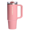 Stanley 30 OZ IceFlow Flip Straw Stainless Steel Tumbler In Pink Mesa
