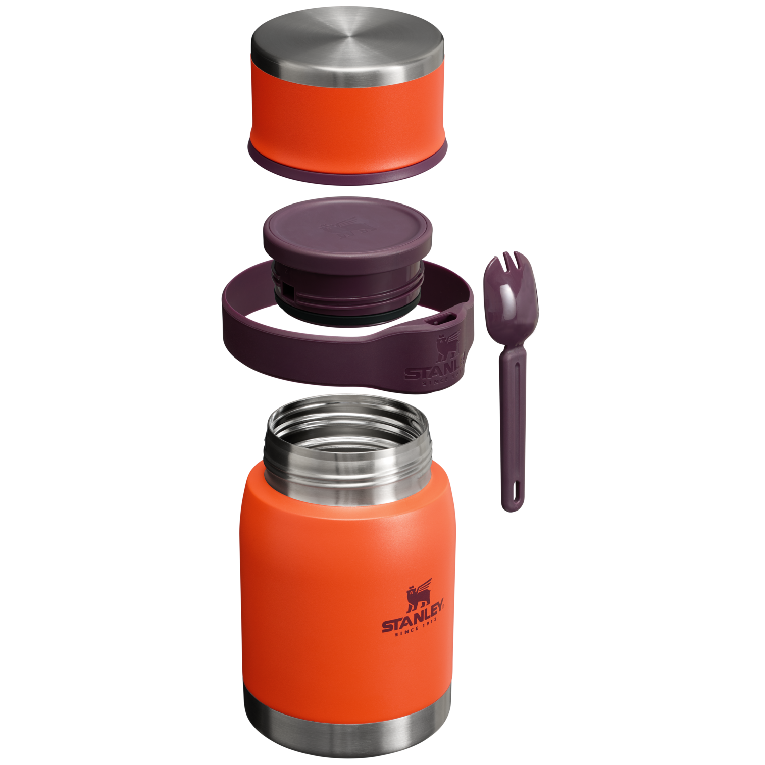 Adventure To-Go Food Jar + Spork | 24 OZ: Tigerlily Plum