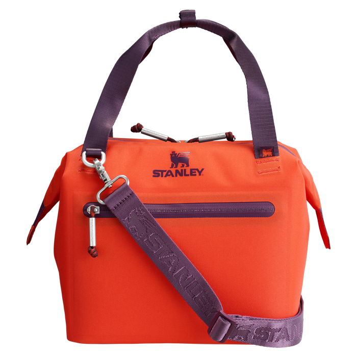 The All-Day Julienne Mini Soft Sided Cooler In Tigerlily Plum & Orange