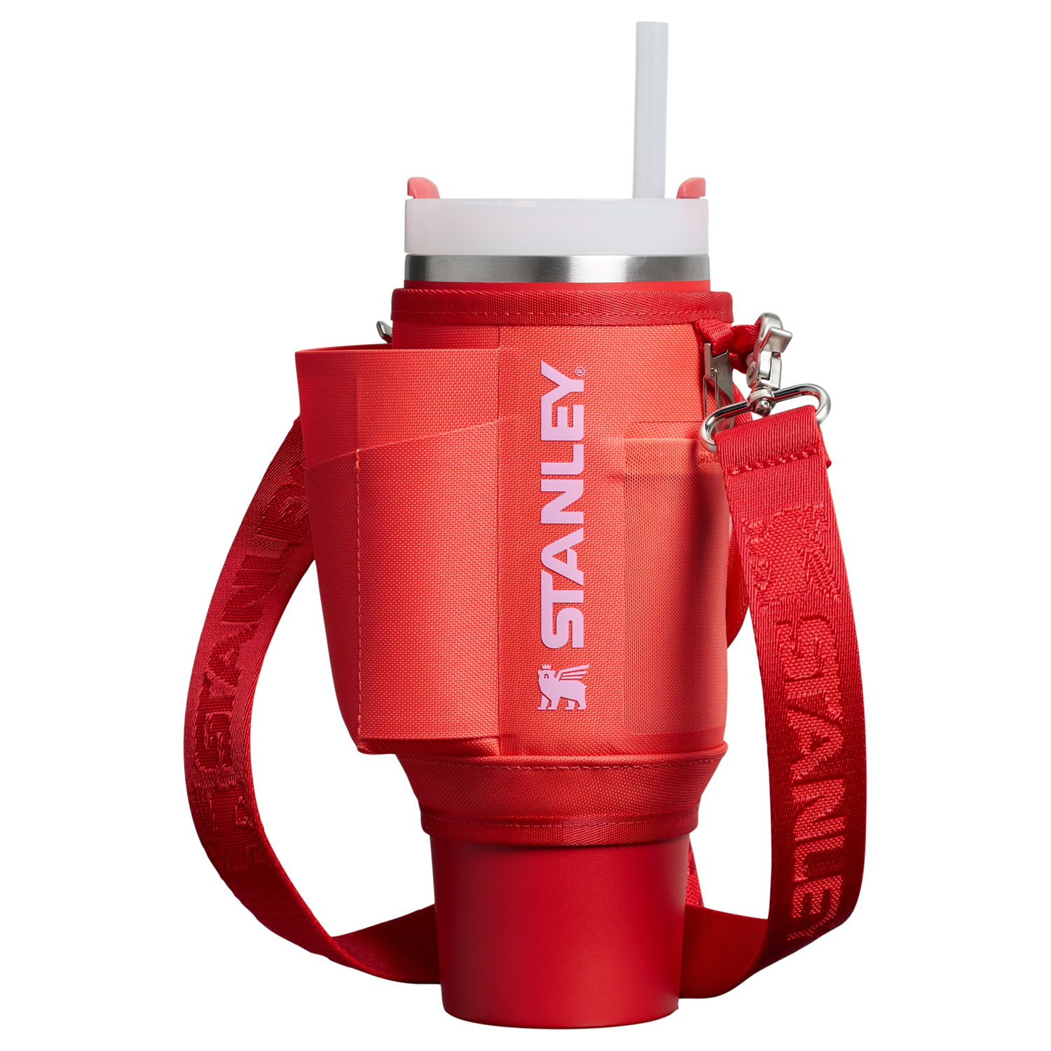 Stanley 1913 The All Day 30 OZ Quencher Carry-All in Hot Coral / One Size | View 1