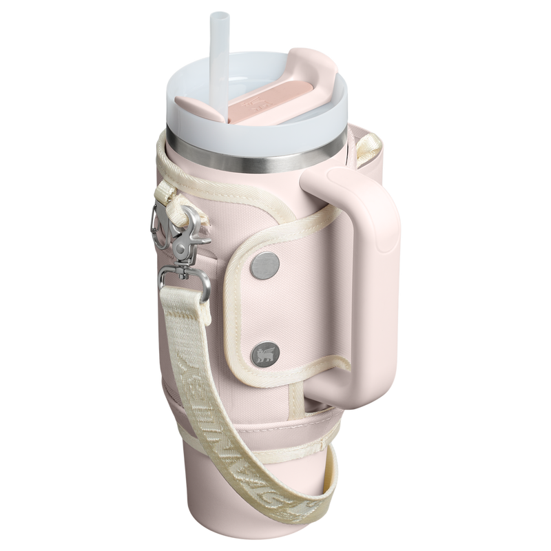Stanley 1913 The All Day 30 OZ Quencher Carry-All in Rose Quartz | Back View