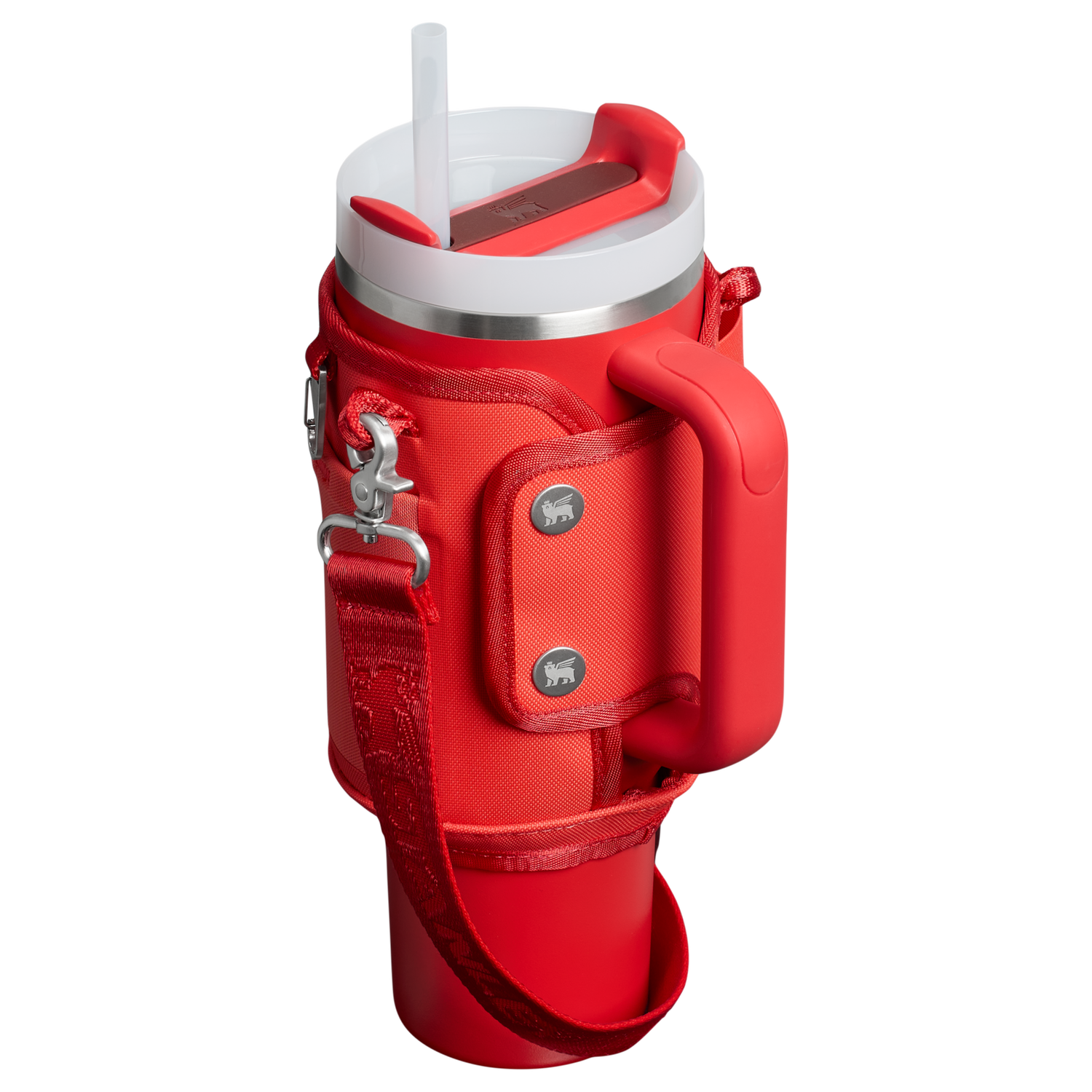 Stanley 1913 The All Day 40 OZ Quencher Carry-All in Hot Coral | View 1