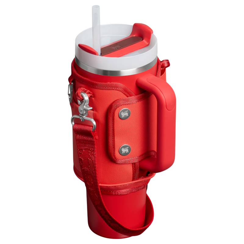 Stanley 1913 The All Day 40 OZ Quencher Carry-All in Hot Coral | Back View