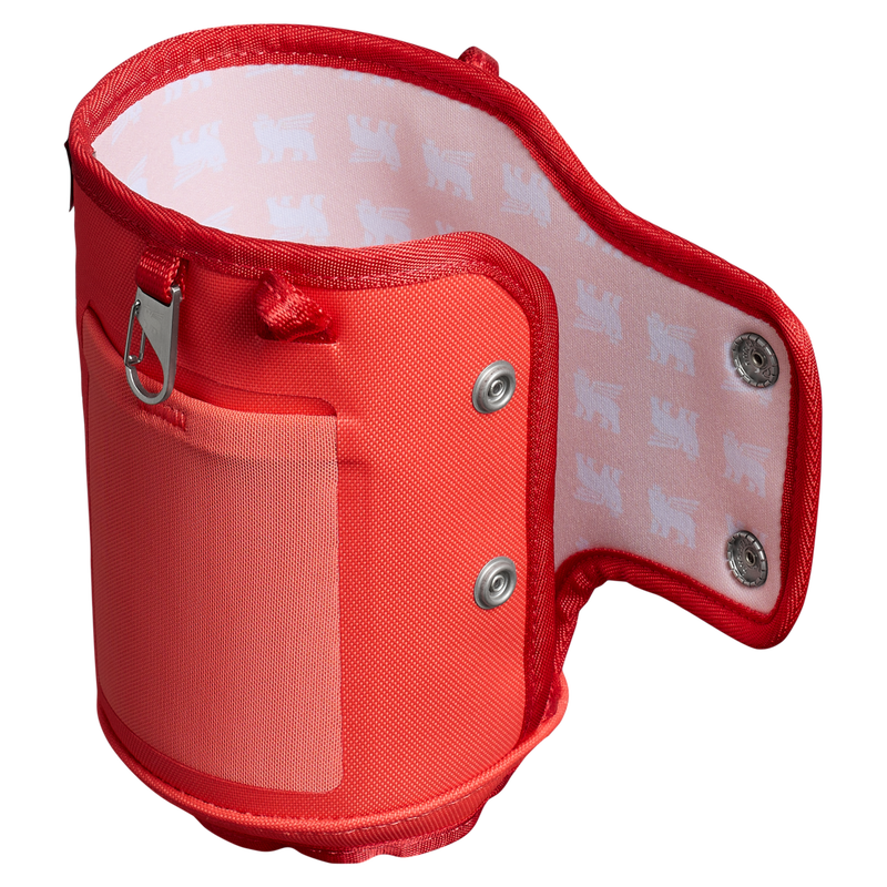 Stanley 1913 The All Day 40 OZ Quencher Carry-All in Hot Coral | Back Open View