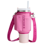 Stanley Carry-All 40 oz Quencher with Detachable Crossbody Straps in Fuchsia
