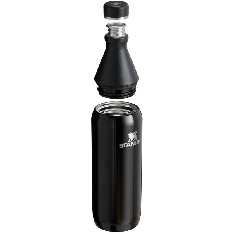 Stanley 1913 All Day Slim Bottle 20 OZ - Stanley Create in Black Gloss | Cross Section View
