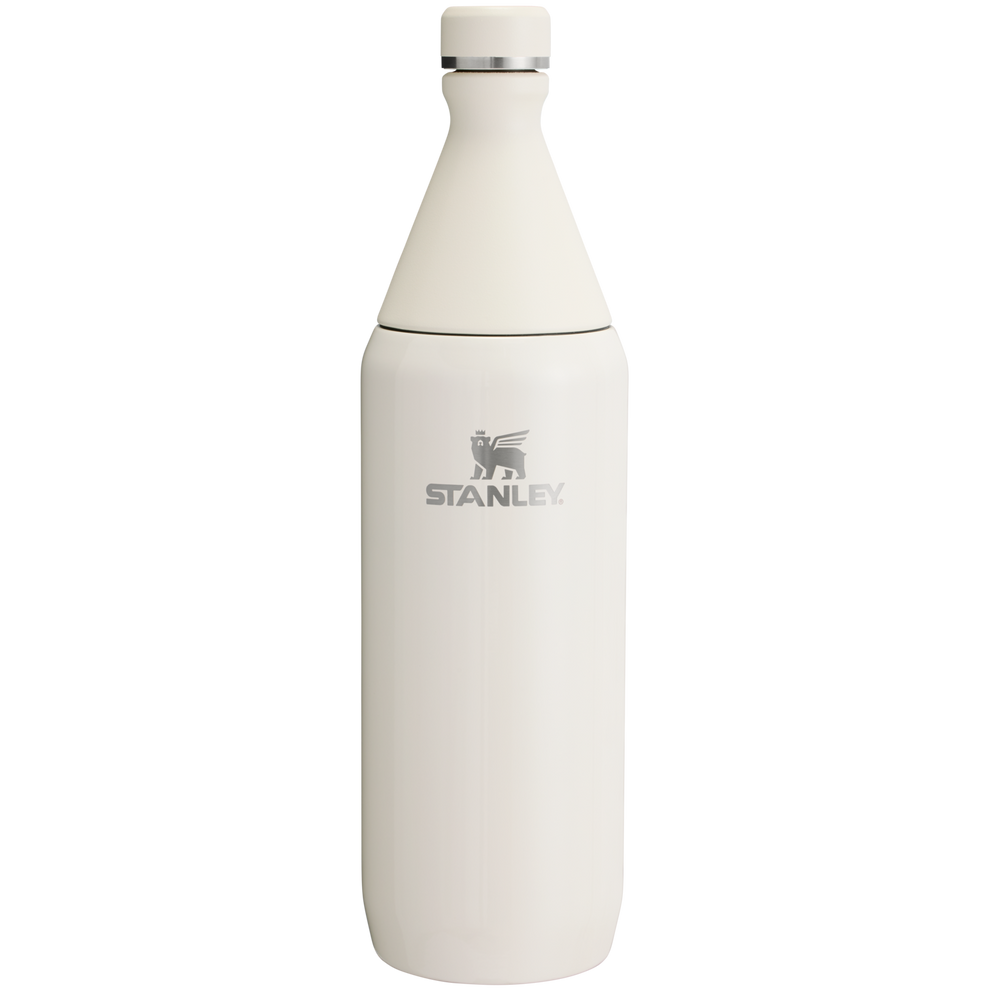 Stanley Leak Proof 34 OZ All Day Slim Bottle  with removable collar in Cream Gloss