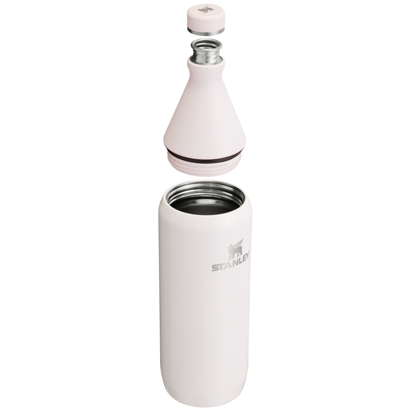 Stanley 1913 All Day Slim Bottle 34 OZ in Rose Quartz Gloss | Cross Section View