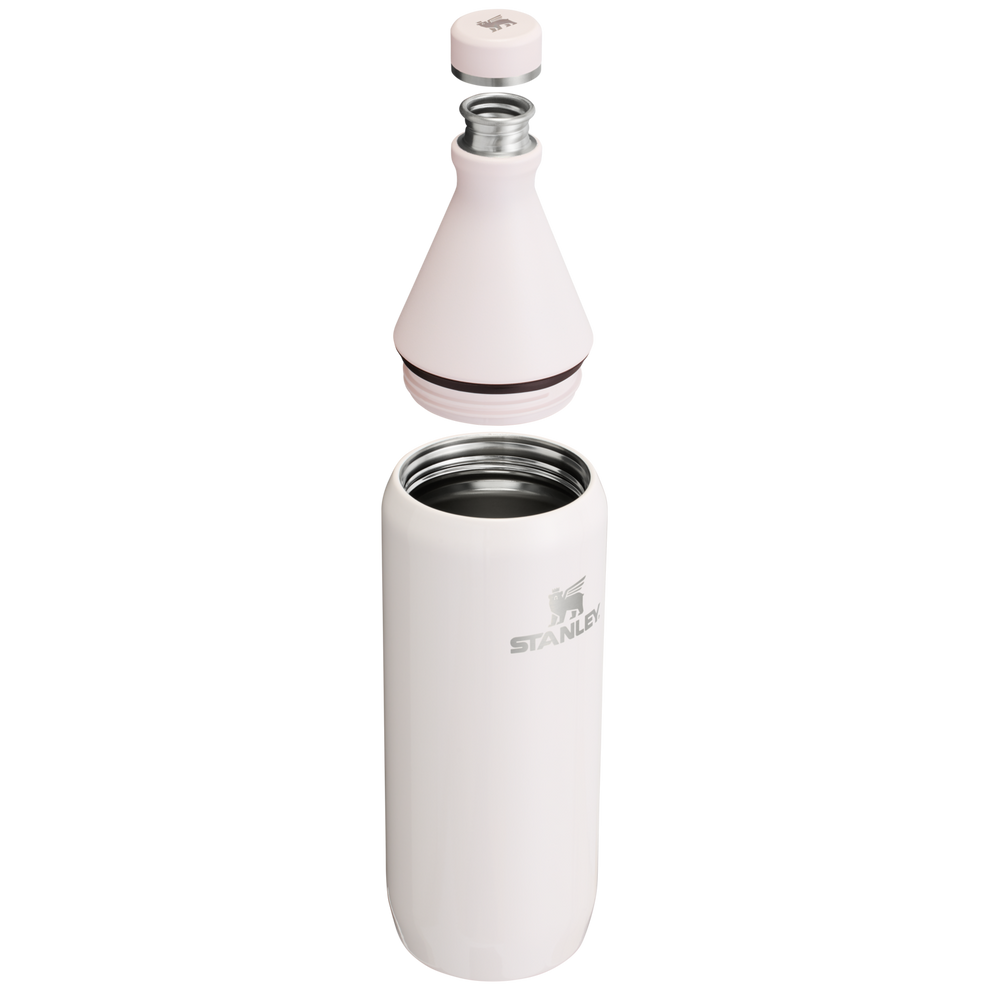 Stanley Leak Proof 34 OZ All Day Slim Bottle  with removable collar in Rose Quartz Gloss