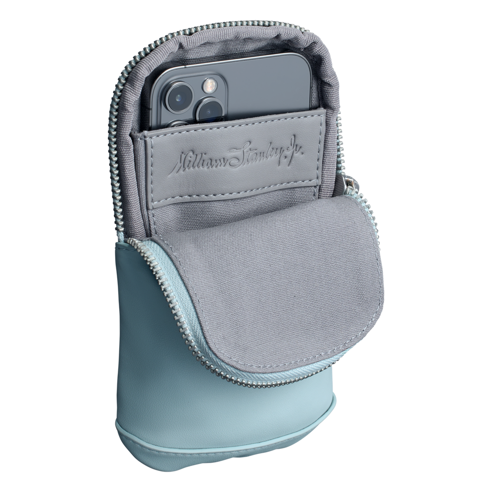The Stanley Cross Bottle Midi Phone Keys Wallet Case In Seafoam Blue