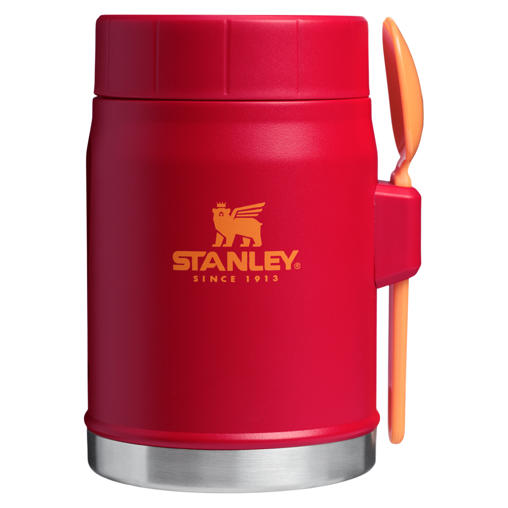 Stanley Heritage Vacuum Food Jar With Spork 14OZ In Chili Red