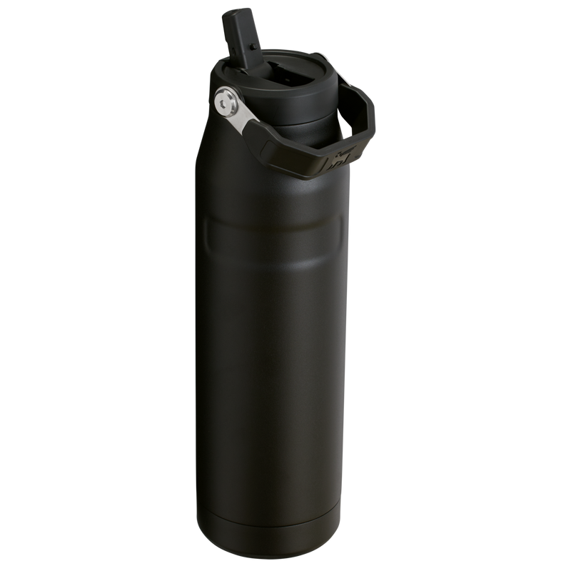 Stanley 1913 The IceFlow™ Bottle with Flip Straw Lid 36 OZ in Black 2.0 | Back View