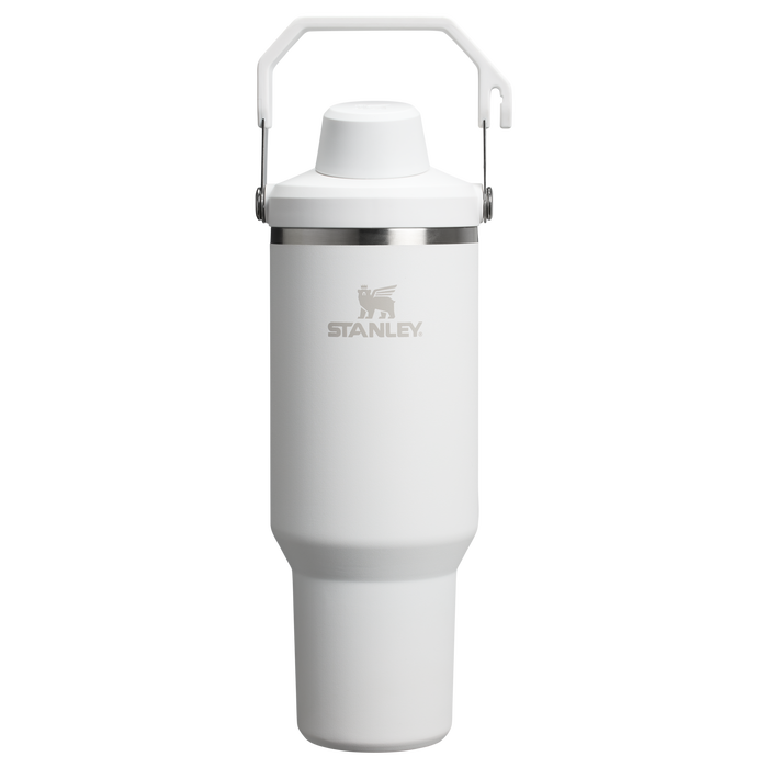 Stanley 40 OZ Ice Flow Fast Flow Insulated Tumbler In Frost White