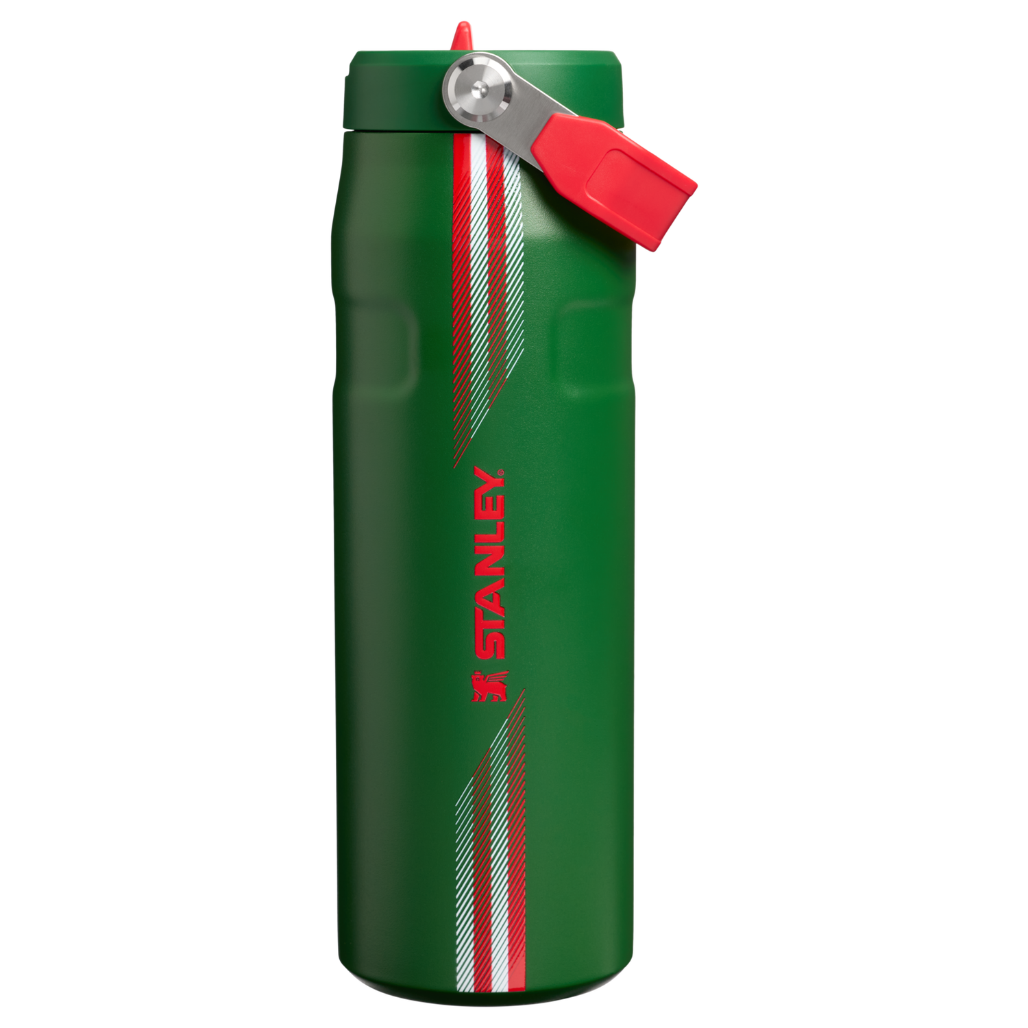 Stanley 1913 The Country Collection IceFlow™ Aerolight Flip Straw Bottle 24 OZ in Team Dark Green Red | View 1