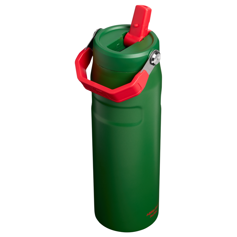 Stanley 1913 The Country Collection IceFlow™ Aerolight Flip Straw Bottle 24 OZ in Team Dark Green Red | Back View