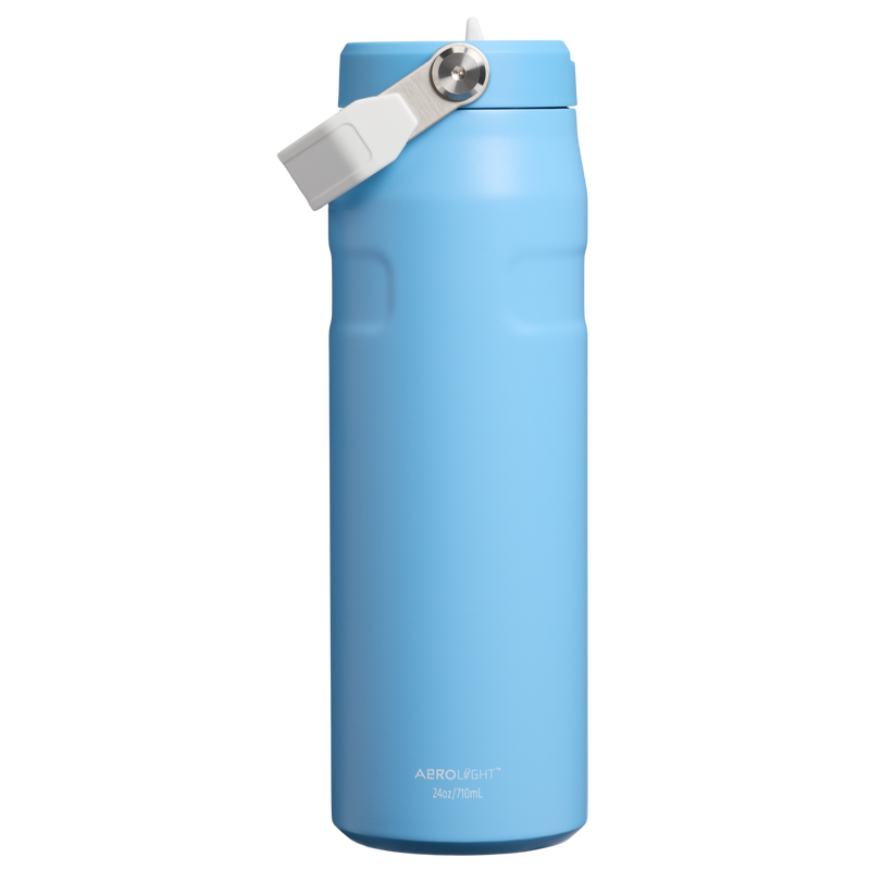 Stanley 1913 The Country Collection IceFlow™ Aerolight Flip Straw Bottle 24 OZ in Team Light Blue White | Back View