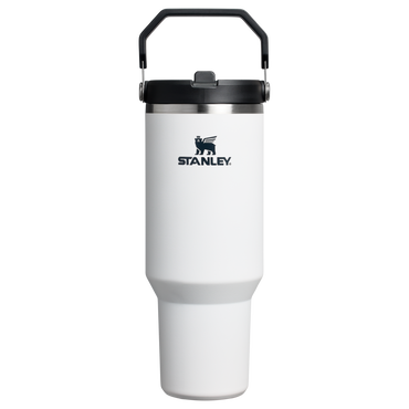 Stanley 40 OZ Ice Flow Flip Straw Insulated Tumbler In Chalk White
