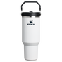 Stanley 40 OZ Ice Flow Flip Straw Insulated Tumbler In Chalk White