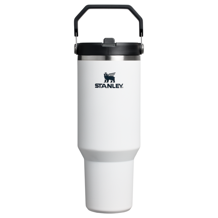 Stanley 40 OZ Ice Flow Flip Straw Insulated Tumbler In Chalk White