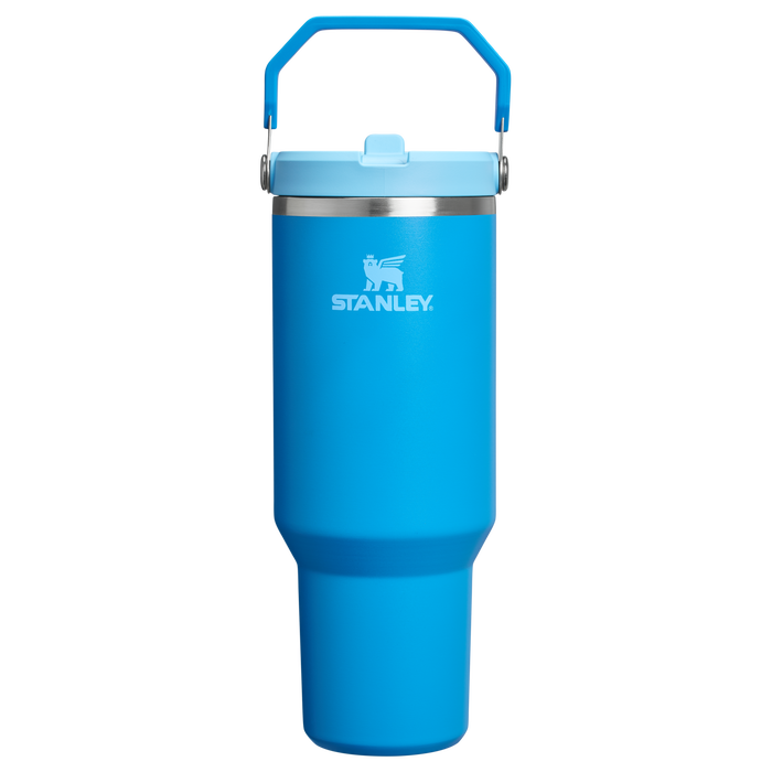 Stanley 40 OZ Ice Flow Flip Straw Insulated Tumbler In Azure Blue