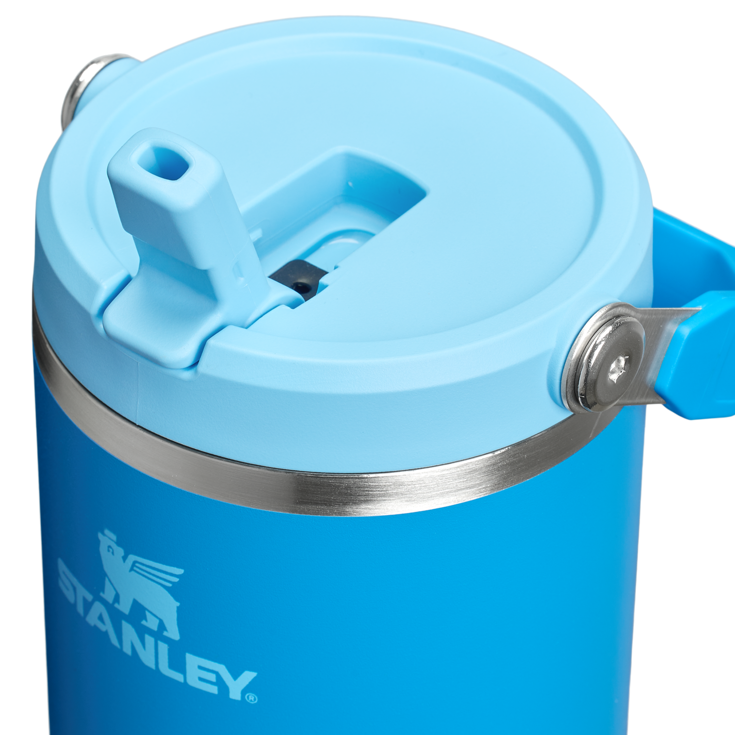 Stanley 40 OZ Ice Flow Flip Straw Insulated Tumbler In Azure Blue