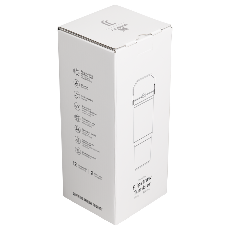 Stanley 1913 Stanley 1913 x Juventus The IceFlow™ Flip Straw 2.0 Tumbler 30 OZ in Coded | Back View