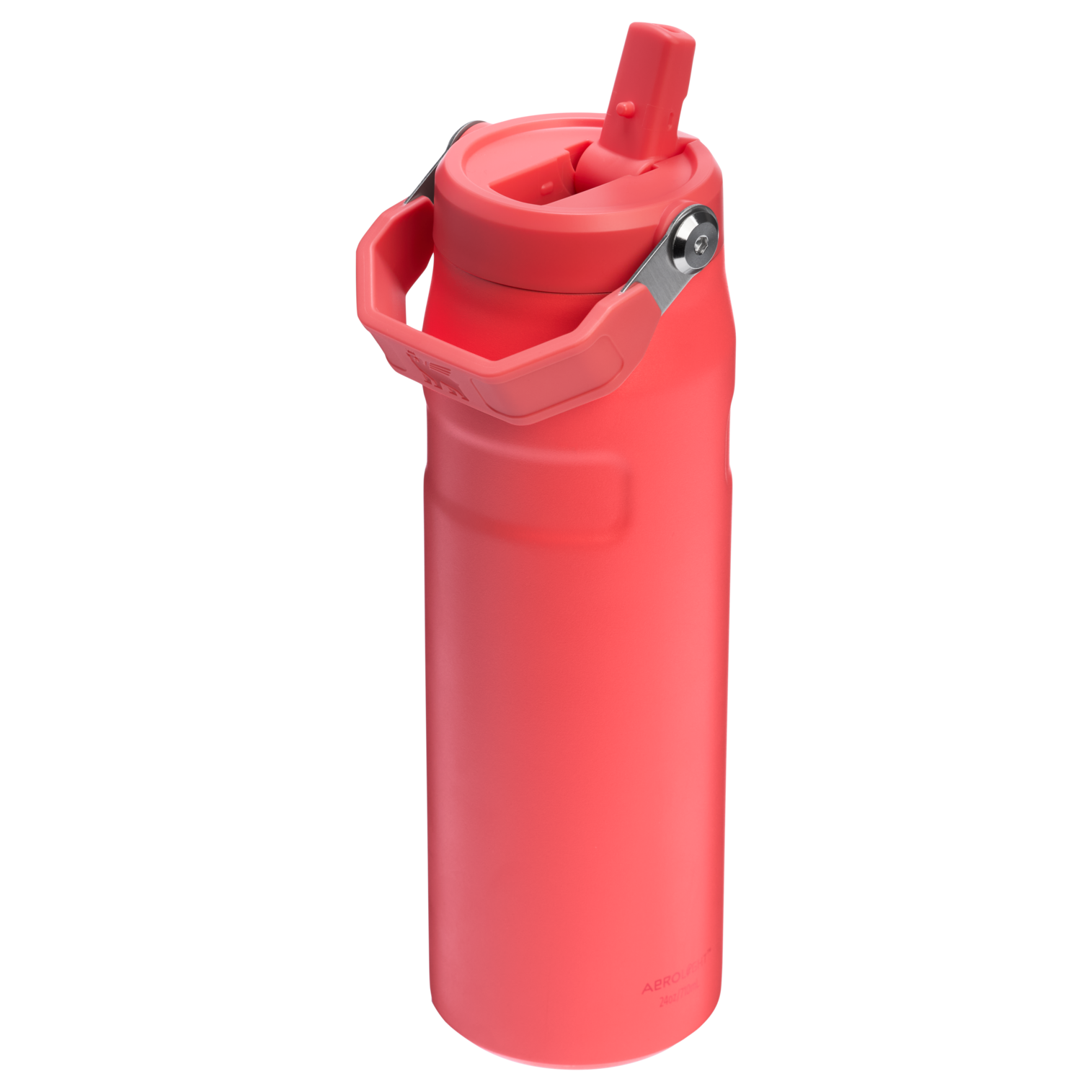 Stanley 24 oz IceFlow Aerolight Water Bottle WIth A Flip Straw In Hot Coral Red