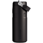 Stanley IceFlow Aerolight stainless steel water bottle in Black with Flip Straw