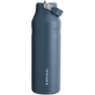 Stanley IceFlow Aerolight stainless steel water bottle in Navy with Flip Straw