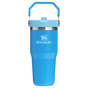 Stanley 14 OZ Ice Flow Flip Straw Insulated Tumbler In Azure Blue