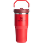 Stanley 14 OZ Ice Flow Flip Straw Insulated Tumbler In Chili Red