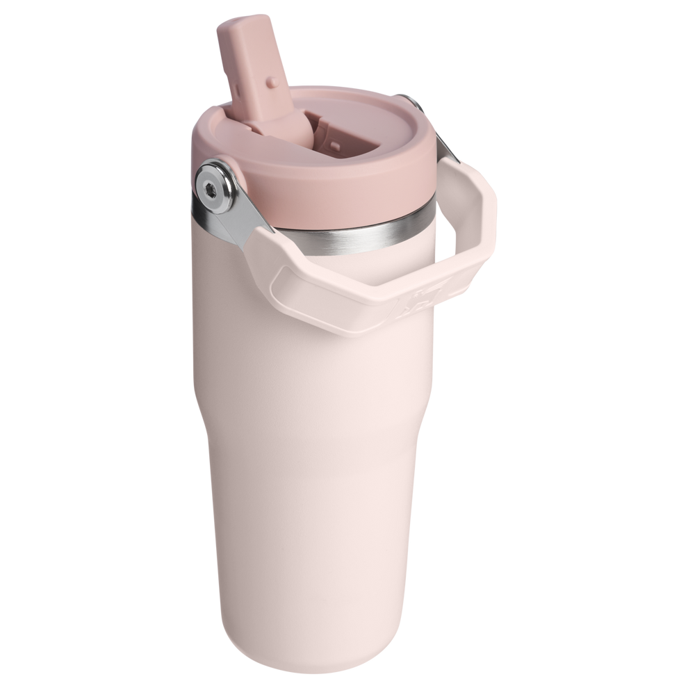 Stanley 14 OZ Ice Flow Flip Straw Insulated Tumbler In Rose Quartz Pink