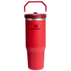 Stanley 30 OZ Ice Flow Flip Straw Insulated Tumbler In Chili Red