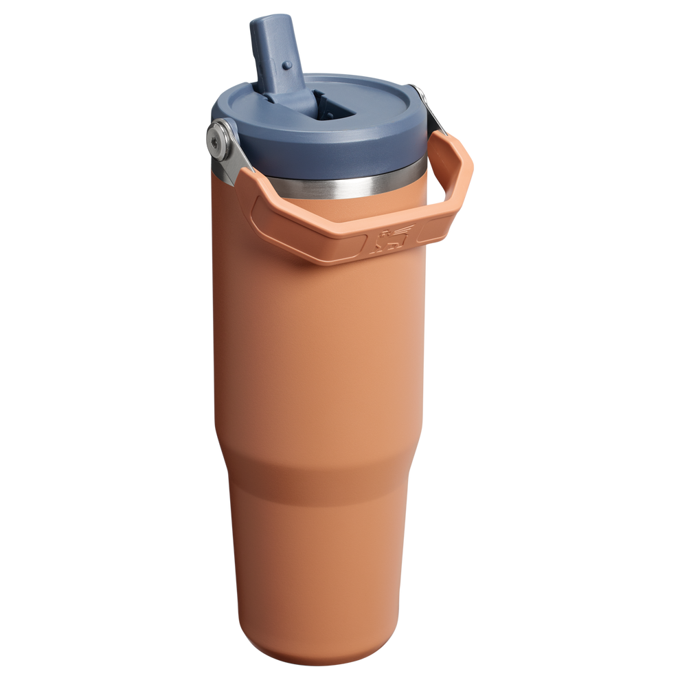 Stanley 30 OZ Ice Flow Flip Straw Insulated Tumbler In Toast Tan