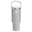 Stanley 40 OZ IceFlow Flip Straw Water Bottle In Ash Grey