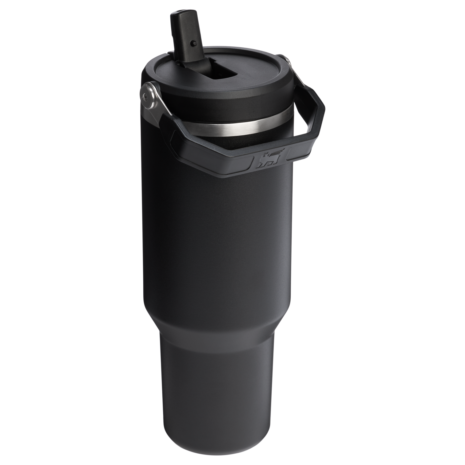 Stanley 40 OZ IceFlow Flip Straw Stainless Steel Water Bottle Tumbler In Black
