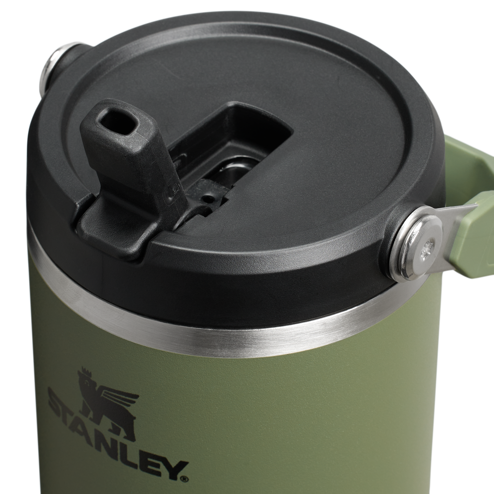 Stanley 40 OZ Ice Flow Flip Straw Insulated Tumbler In Dried Pine Green