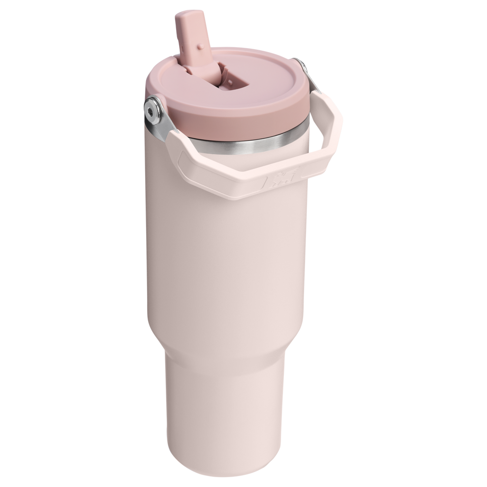 Stanley 40 OZ Ice Flow Flip Straw Insulated Tumbler In Rose Quartz Pink