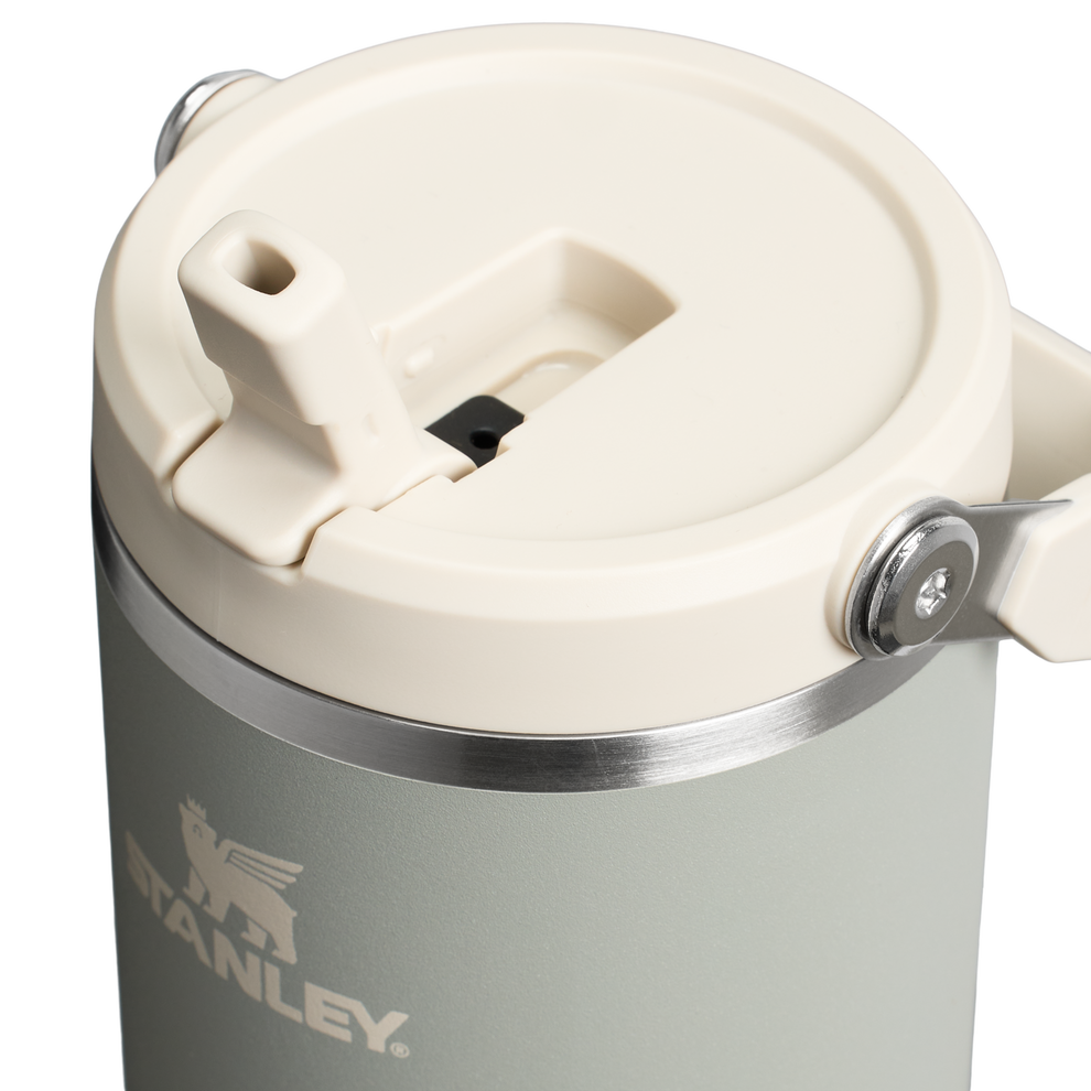 Stanley 40 OZ Ice Flow Flip Straw Insulated Tumbler In Sag Grey