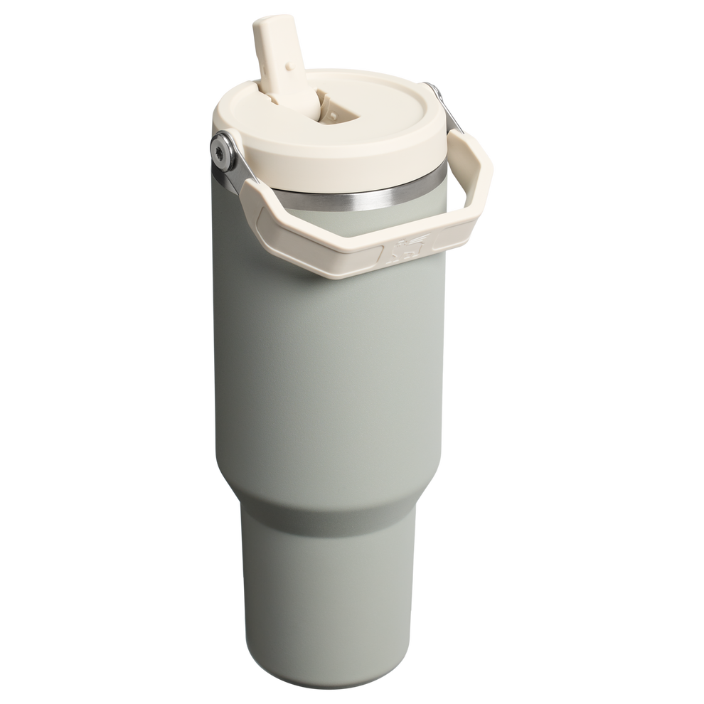 Stanley 40 OZ Ice Flow Flip Straw Insulated Tumbler In Sag Grey