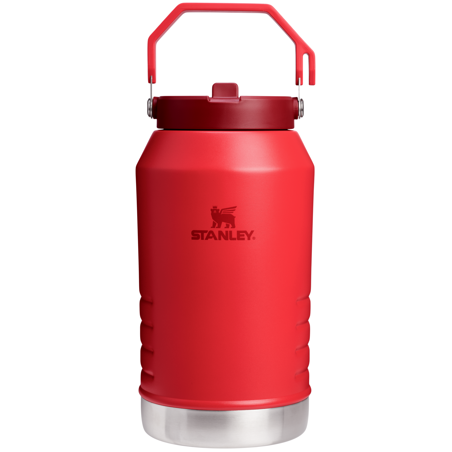 Stanley 96 OZ Stainless Steel IceFlow Slip Straw Water Jug In Chili Red