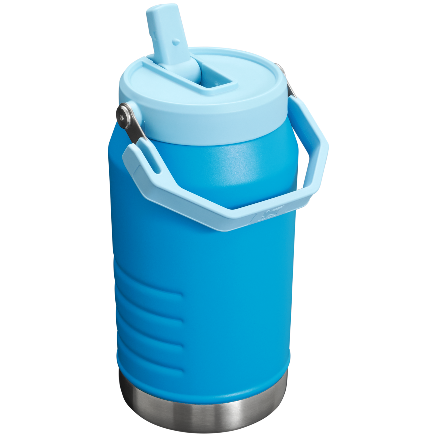Stanley IceFlow 64 oz Stainless Steel Tumbler in Azure Blue with flip straw lid