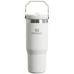 Stanley 30 OZ IceFlow Flip Straw Insulated Tumbler In Frost White