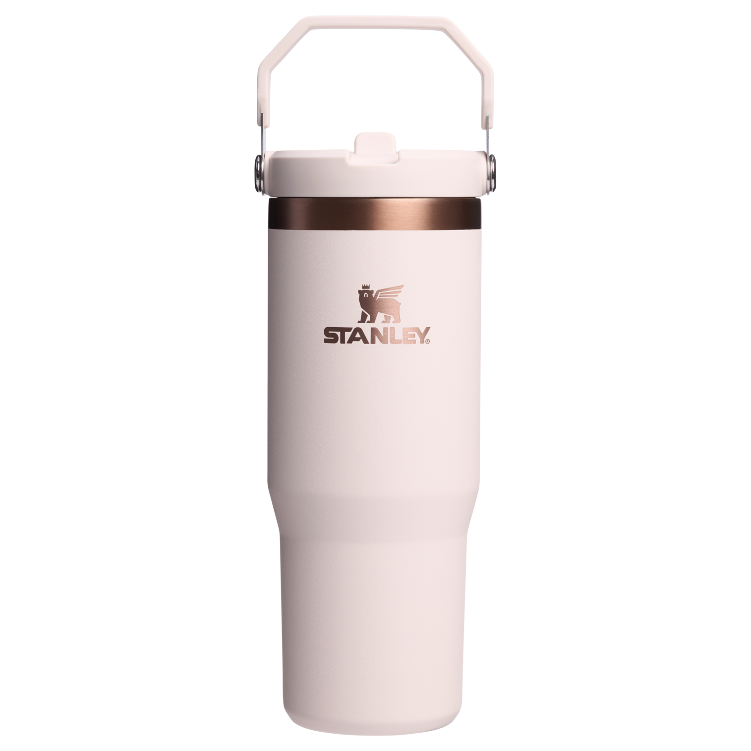Stanley 30 OZ IceFlow Flip Straw Insulated Tumbler In Gilded Sugar Pink