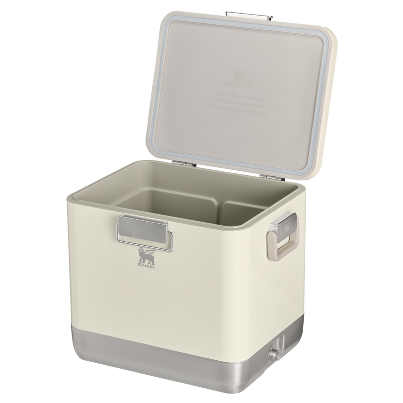 Stanley 1913 The Lifted Spirits™ Steel Cooler 55 QT in Cream Gloss | Open View