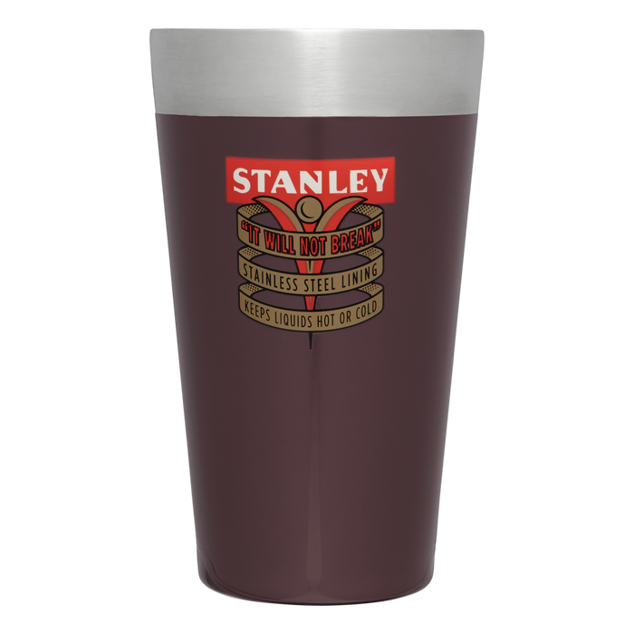 Stanley 16 OZ Stacking Beer Pint In 1940 Garnet From The Milestones Collection