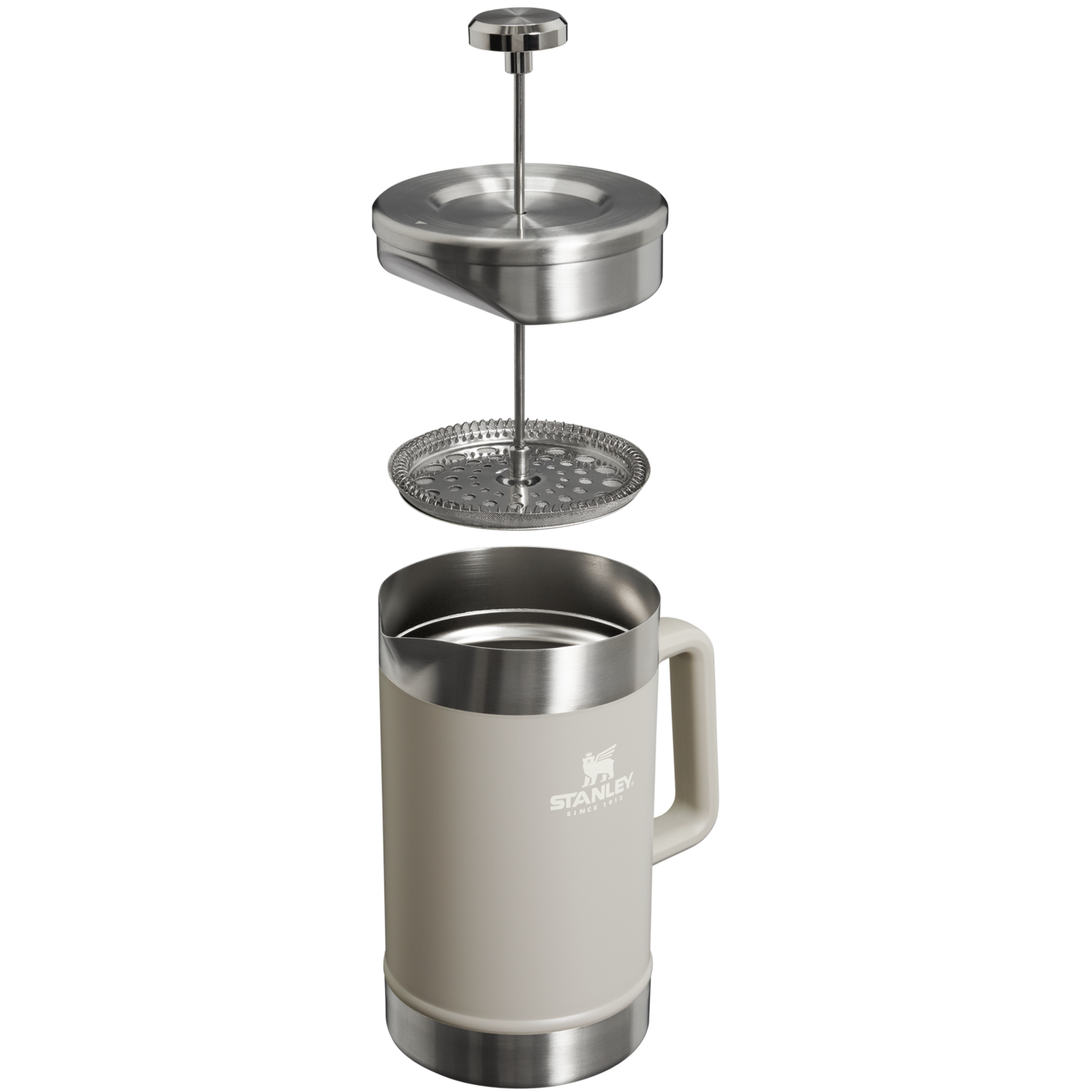 Stanley 1913 Classic Stay Hot French Press 48 OZ in Ash | Cross Section View